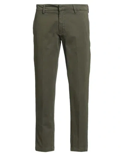 Liu •jo Man Man Pants Military Green Size 28 Cotton, Elastane