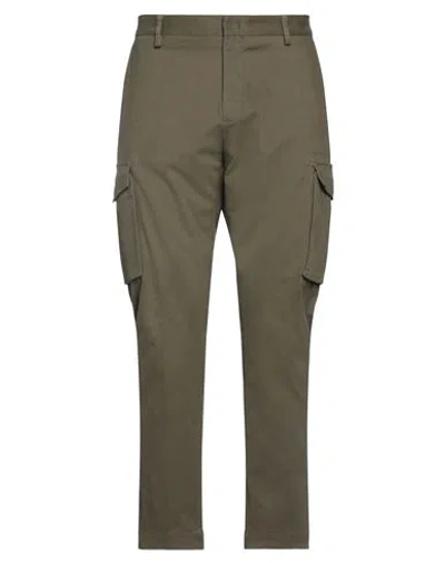 Liu •jo Man Man Pants Military Green Size 30 Cotton, Elastane
