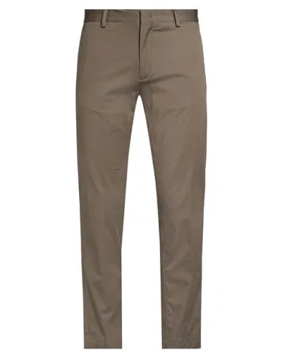 Liu •jo Man Man Pants Military Green Size 32w-34l Cotton, Elastane In Brown