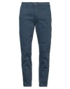 Liu •jo Man Man Pants Navy Size 28 Cotton, Elastane In Navy Blue