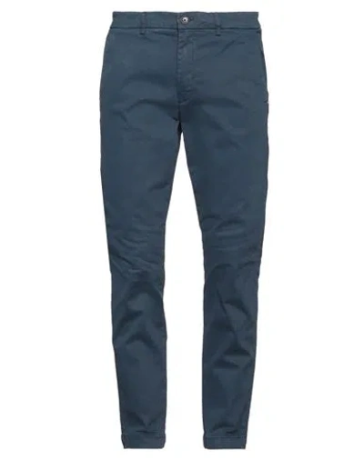 Liu •jo Man Man Pants Navy Size 28 Cotton, Elastane In Navy Blue