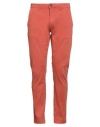 Liu •jo Man Man Pants Rust Size 34 Cotton, Elastane In Red