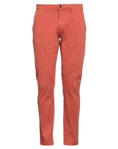 Liu •jo Man Man Pants Rust Size 34 Cotton, Elastane In Red