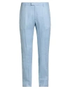 Liu •jo Man Man Pants Sky Blue Size 36 Linen In Blue
