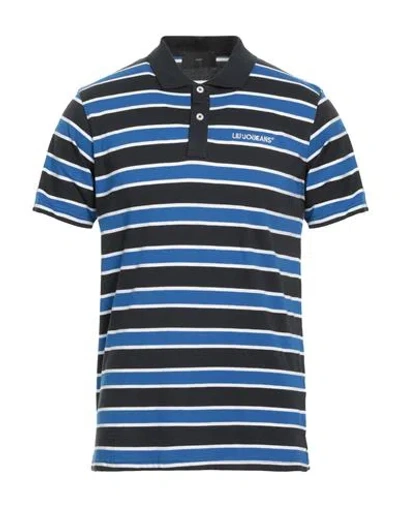 Liu •jo Man Man Polo Shirt Bright Blue Size Xl Cotton