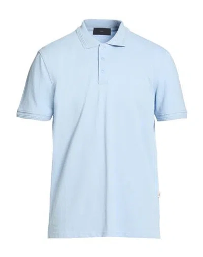Liu •jo Man Man Polo Shirt Light Blue Size M Cotton