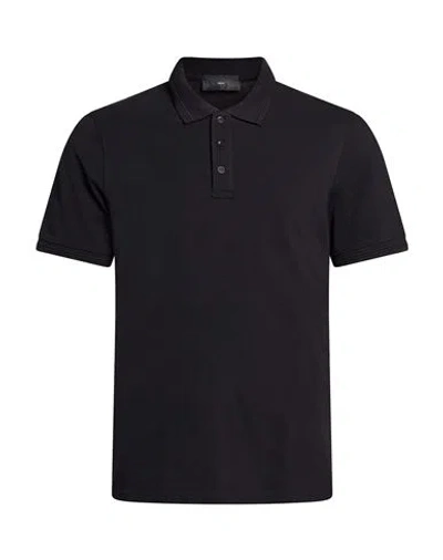 Liu •jo Man Man Polo Shirt Midnight Blue Size S Cotton In Black