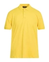 Liu •jo Man Man Polo Shirt Yellow Size L Cotton, Elastane In Multi