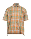 Liu •jo Man Man Shirt Apricot Size Xxl Cotton, Elastane In Orange