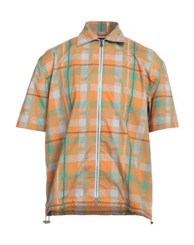 Liu •jo Man Man Shirt Apricot Size Xxl Cotton, Elastane In Orange