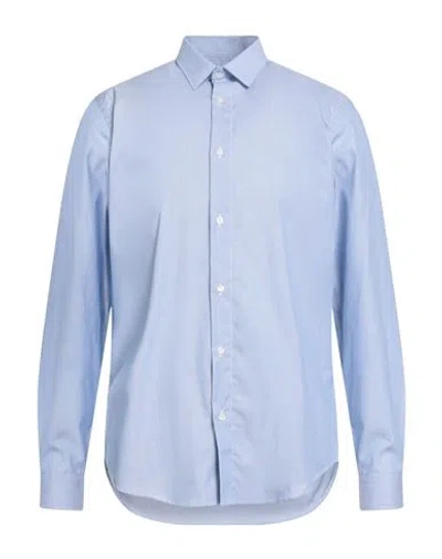 Liu •jo Man Man Shirt Azure Size 15 ¾ Cotton In Blue