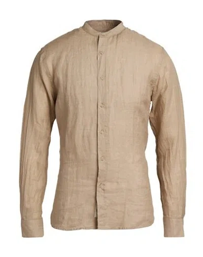 Liu •jo Man Man Shirt Beige Size 15 Linen In Neutral
