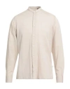 Liu •jo Man Man Shirt Beige Size 15 ½ Lyocell, Linen, Cotton