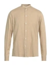 Liu •jo Man Man Shirt Beige Size 15 ¾ Lyocell, Linen, Cotton
