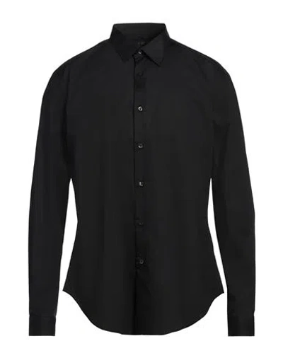 Liu •jo Man Man Shirt Black Size 16 ½ Cotton, Elastane