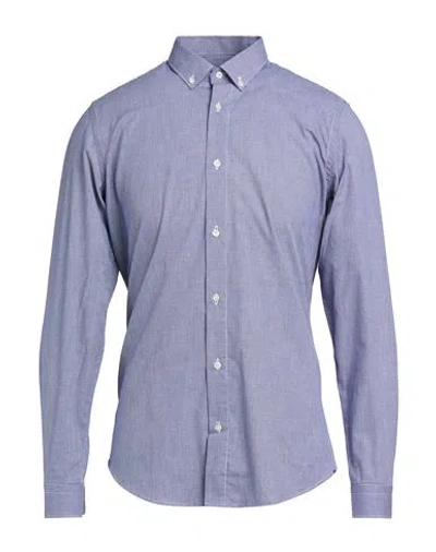 Liu •jo Man Man Shirt Blue Size 17 ½ Cotton In Purple