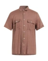 Liu •jo Man Man Shirt Brown Size M Linen