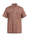 Liu •jo Man Man Shirt Brown Size S Linen