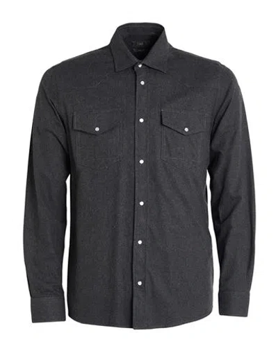 Liu •jo Man Man Shirt Charcoal Size M Acrylic, Cotton, Polyester In Grey