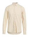 Liu •jo Man Man Shirt Cream Size 15 ¾ Cotton, Polyester, Elastane In Neutral