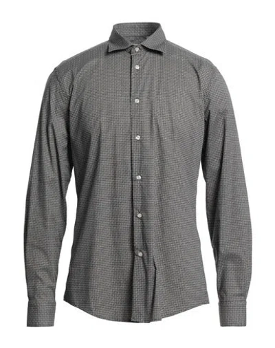 Liu •jo Man Man Shirt Dark Brown Size 17 Cotton, Elastane