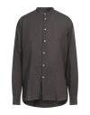 Liu •jo Man Man Shirt Dark Brown Size 17 ½ Linen