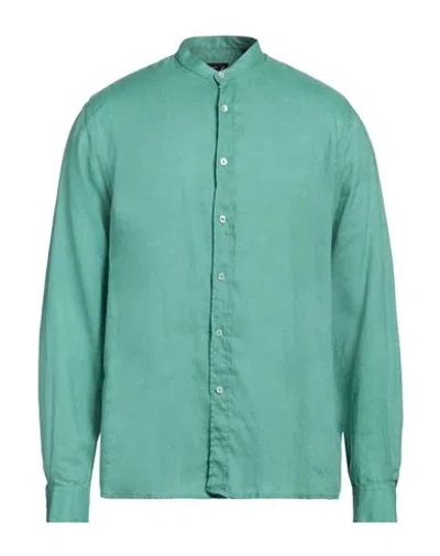 Liu •jo Man Man Shirt Green Size 16 ½ Linen