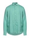 Liu •jo Man Man Shirt Green Size 15 ½ Linen In Green