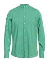 Liu •jo Man Man Shirt Green Size 17 ½ Lyocell, Linen, Cotton In Green