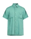 Liu •jo Man Man Shirt Green Size L Linen In Green