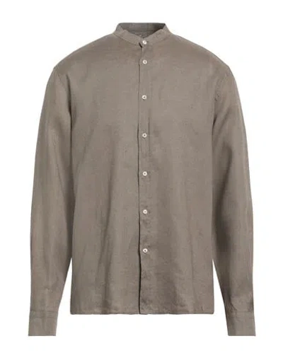 Liu •jo Man Man Shirt Khaki Size 16 Linen In Neutral