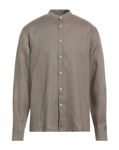 Liu •jo Man Man Shirt Khaki Size 16 Linen In Beige