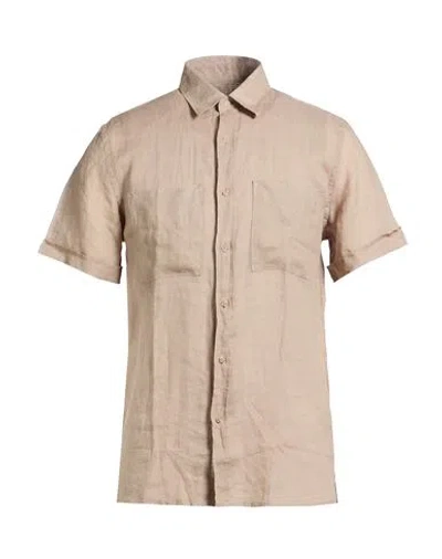 Liu •jo Man Man Shirt Khaki Size S Linen In Brown