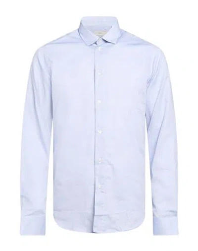 Liu •jo Man Man Shirt Light Blue Size 15 Cotton, Polyester
