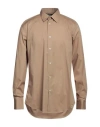 Liu •jo Man Man Shirt Light Brown Size 16 Cotton, Elastane In Beige