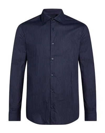 Liu •jo Man Man Shirt Midnight Blue Size 15 Cotton