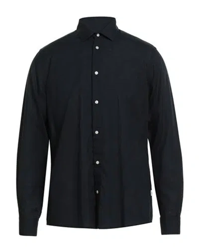 Liu •jo Man Man Shirt Midnight Blue Size 15 ½ Lyocell, Linen, Cotton