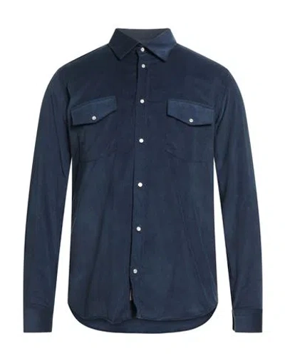 Liu •jo Man Man Shirt Midnight Blue Size S Cotton