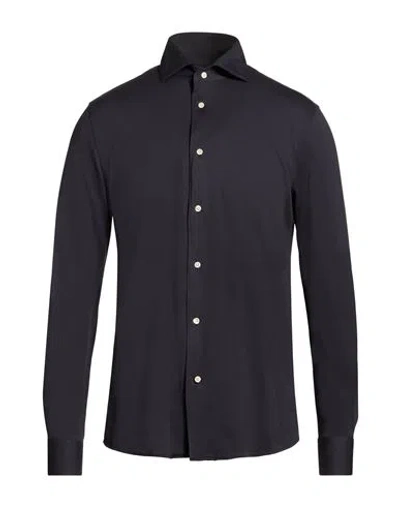 Liu •jo Man Man Shirt Midnight Blue Size S Cotton, Polyester
