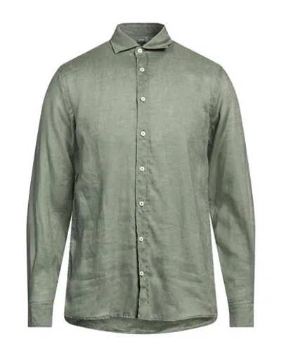 Liu •jo Man Man Shirt Military Green Size 15 ¾ Linen