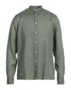 Liu •jo Man Man Shirt Military Green Size 15 ¾ Linen