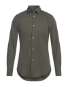 Liu •jo Man Man Shirt Military Green Size 17 ½ Cotton, Elastane In Green