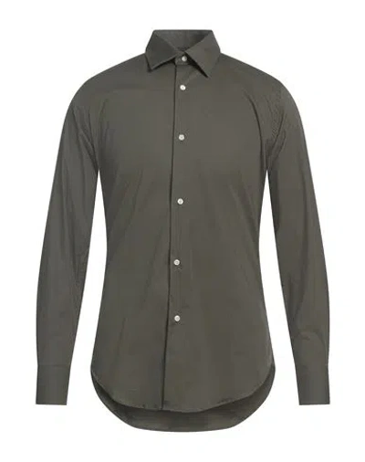 Liu •jo Man Man Shirt Military Green Size 17 ½ Cotton, Elastane