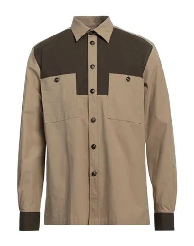 Liu •jo Man Man Shirt Military Green Size Xxl Cotton, Elastane