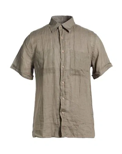 Liu •jo Man Man Shirt Military Green Size Xxl Linen In Brown