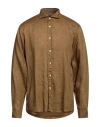 Liu •jo Man Man Shirt Mustard Size 17 ½ Linen In Yellow