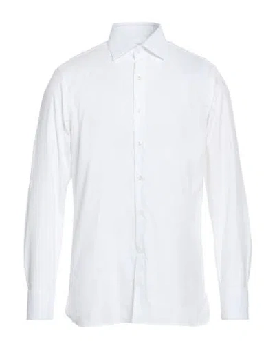 Liu •jo Man Man Shirt Off White Size 17 ½ Polyester, Elastane