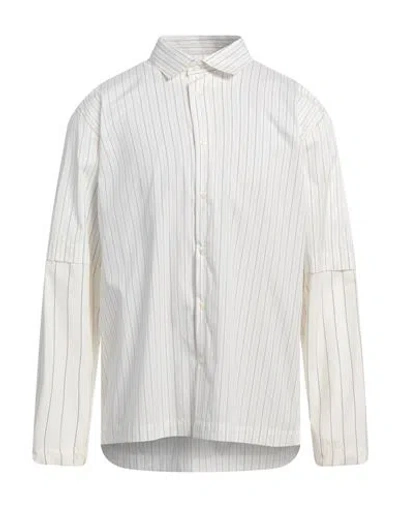 Liu •jo Man Man Shirt Off White Size L Cotton, Polyester, Elastane