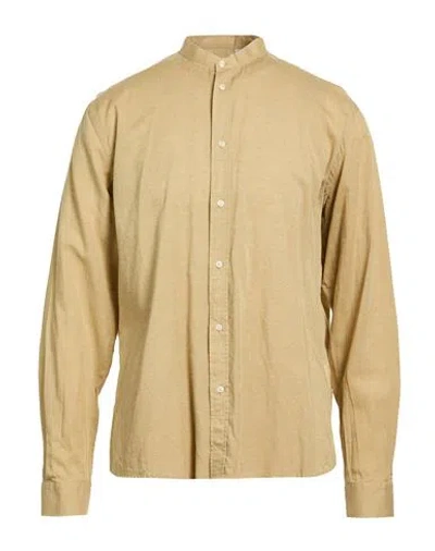 Liu •jo Man Man Shirt Sage Green Size 17 Lyocell, Linen, Cotton