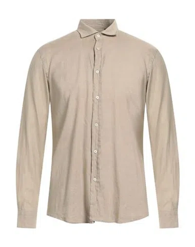 Liu •jo Man Man Shirt Sand Size 15 ½ Linen In Beige